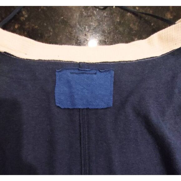 CARE FP WOULD YOU RATHER FREE PEOPLE TEE L/S NWT SZ M NAVY - Picture 11 of 13